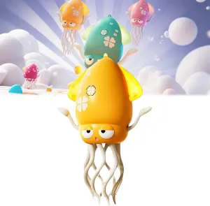 Smart Tentacle Explorer, Wiggly Wonder Octopus, Playful Octopus Toy, Automatic Swing Magic Obstacle Avoidanceoctopus with LED & Music, Self-Navigating Robotic Pet Toys for Indoor Cat Dog(Yellow,Small)