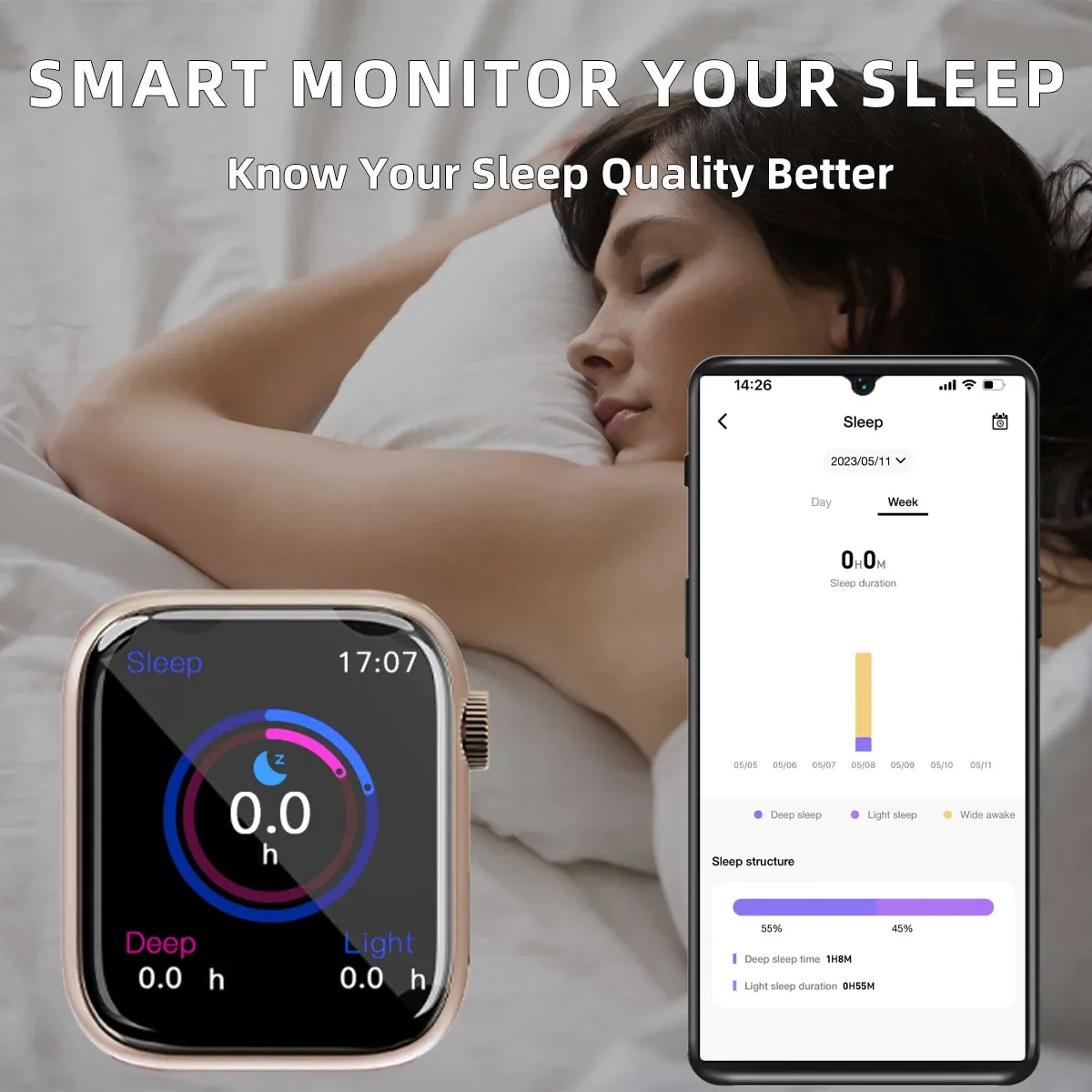 Smart Watch Answer Call Message Music Health