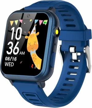 Smart Watch for Kids with 24 Games Kids Watches Touch Screen Music Player Camera Alarm Clock Calculator Flashlight Stopwatch 12/24 hr Toys for Boys Gift for Kids 3-12 Year Old