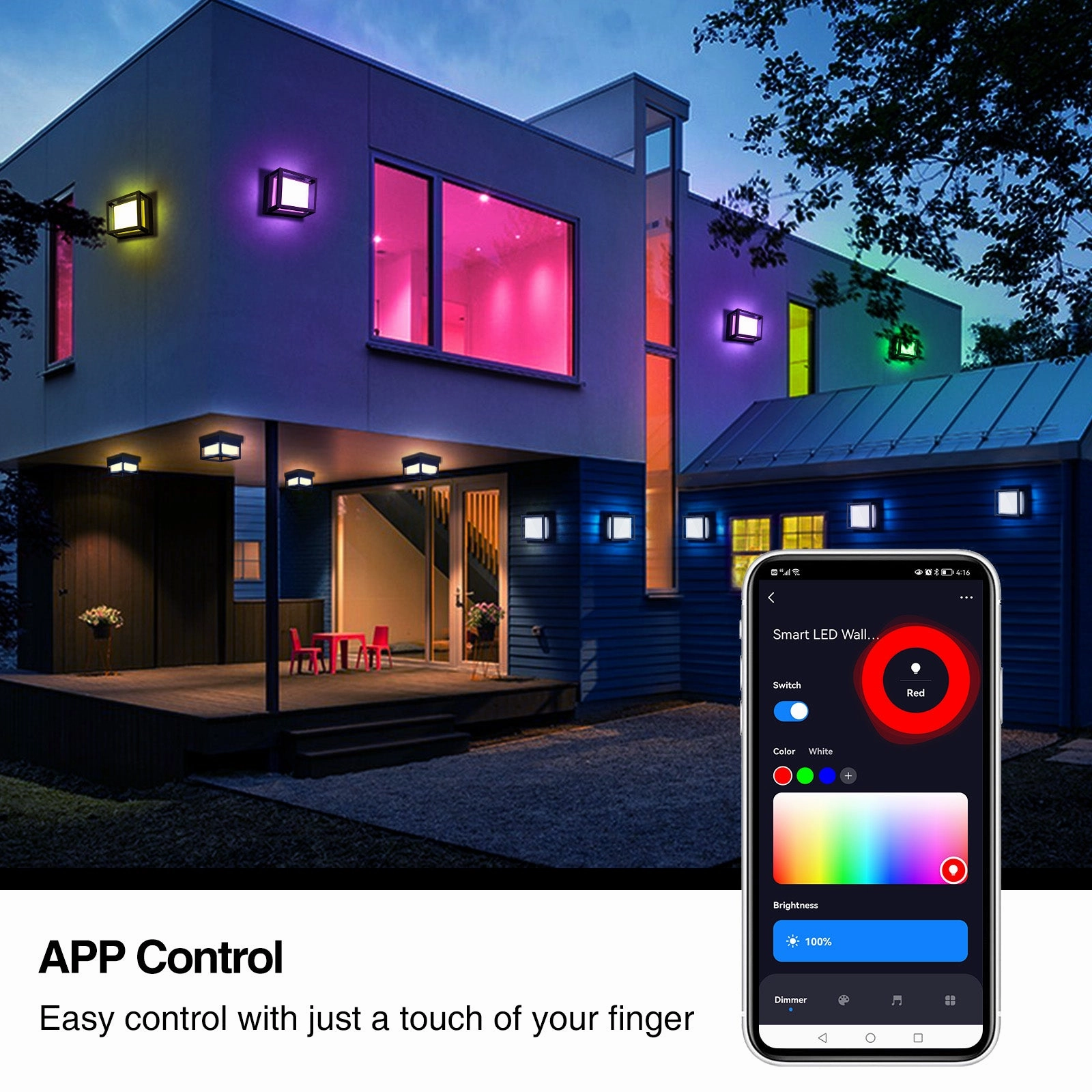 Smart Outdoor Wall Light 13W 1000LM