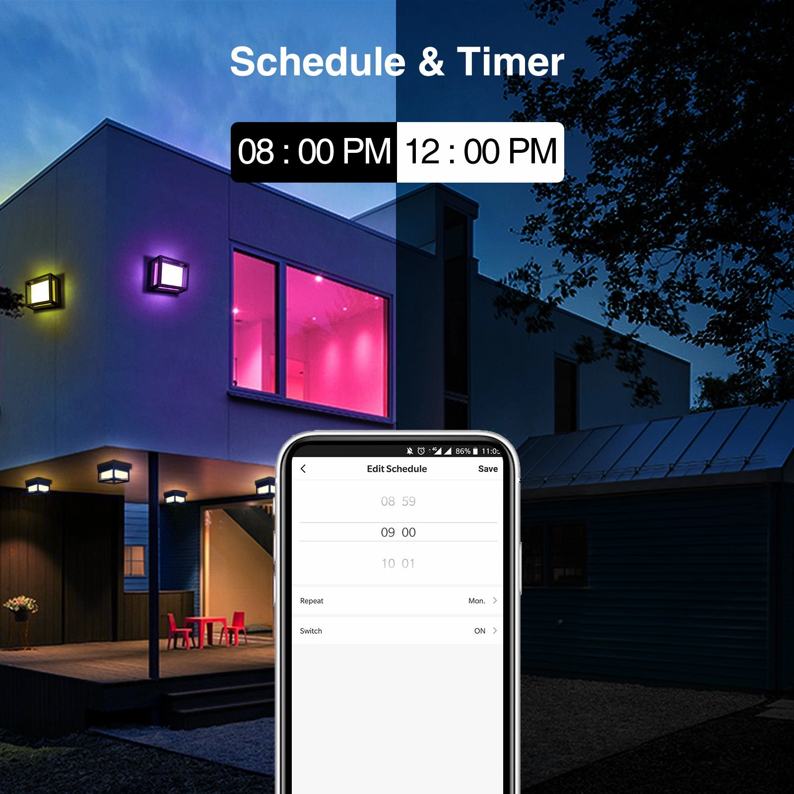 Smart Outdoor Wall Light 13W 1000LM