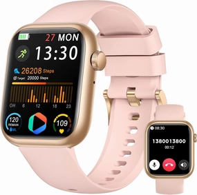 Smart Watch(Answer/Make Call), 1.83" Fitness Watches for Men Women with Heart Rate/Blood Oxygen Monitor, Sleep Tracker, Pedometer, 120  Sport Modes, IP68 Waterproof Fitness Tracker for Android iPhone