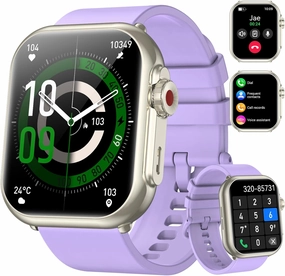 Smart Watch for Men Women, 1000 mAh 100 Day Battery Life, 1.85" Fitness Tracker with Call Function, 110  Sport Modes, Heart Rate, Sleep Monitor Fitness Watch, IP68 Waterproof, Compatible iOS Android