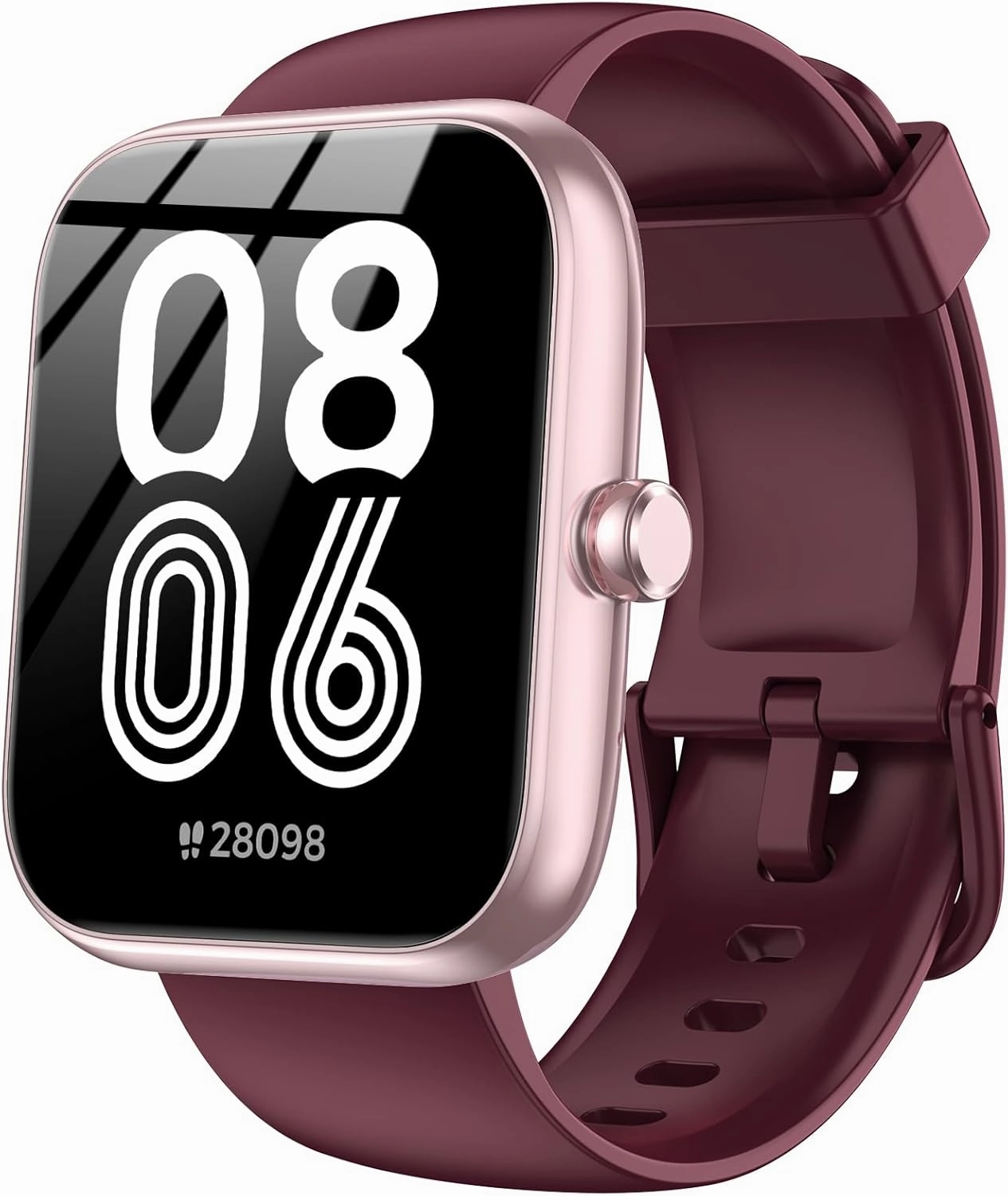 Smart Watch with Alexa & Bluetooth Calls, 1.83" HD Fitness Tracker for Men Women, IP68 Waterproof, 120  Workout Modes, 24/7 Heart Rate/Sleep Tracking, iOS Android Compatible (Red)