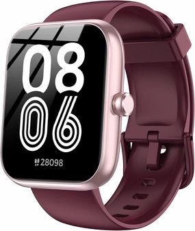 Smart Watch with Alexa & Bluetooth Calls, 1.83" HD Fitness Tracker for Men Women, IP68 Waterproof, 120  Workout Modes, 24/7 Heart Rate/Sleep Tracking, iOS Android Compatible (Red)
