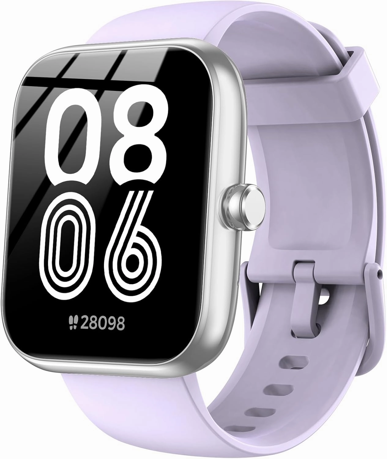 Smart Watch with Alexa Built-in, 1.83" HD Touchscreen, Bluetooth Call/Make Calls, IP68 Waterproof Fitness Tracker with 120  Sport Modes, 24/7 Heart Rate & Sleep Monitor for iOS/Android (Purple)