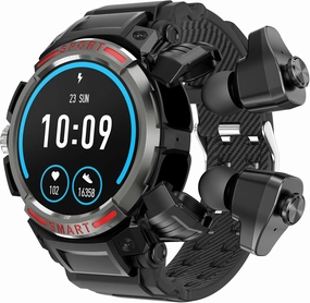Smart Watch with Earbuds, 3 in 1 Bluetooth Smart Watch for Android iPhone, Fitness Tracker with Blood Oxygen Heart Rate Sleep Monitor, Long Time Standby Sports Smartwatch (Grey)