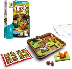 SmartGames Squirrels Go Nuts! Travel Game for Ages 6-Adult