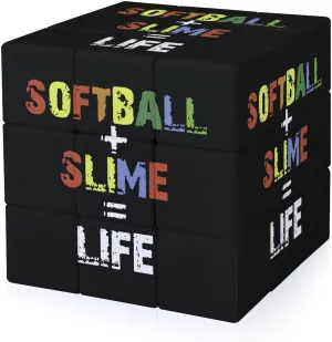 Softball Slime Life Funny 3x3x3 Cube Smooth Lightweight Puzzle for Adult Graphic Printing Travel