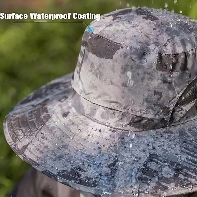 Solar Powered Fishing Hat with Fans – UPF 50  Wide Brim Sun Hat, Cooling – Lightweight, Waterproof for Hiking, Angling