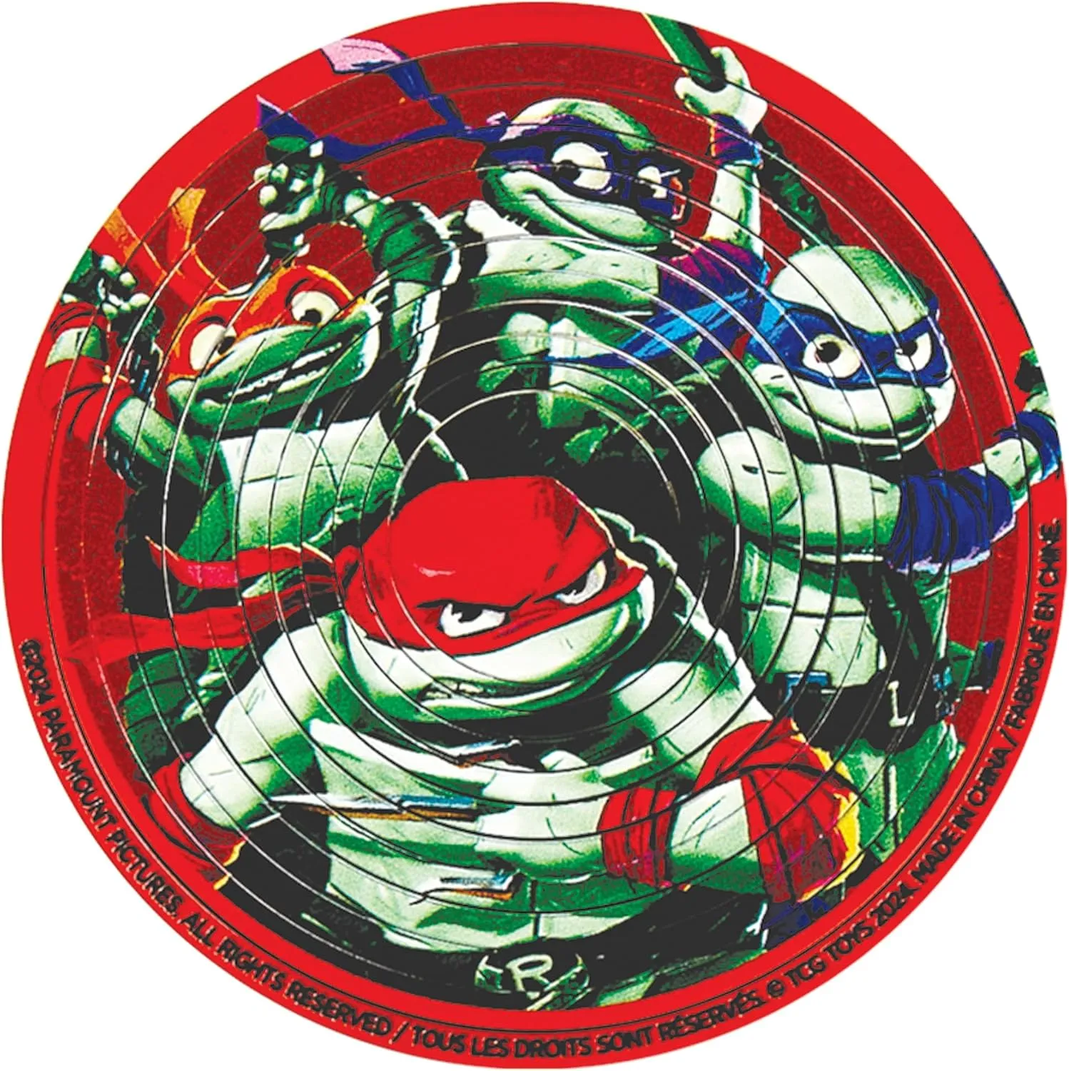 Spin Flip Puzzle: TMNT Turtle Power, 12 Rings, 3D Puzzle, Challenging, Fun, Interactive Brain Teaser for Kids and Adults, Stimulates Creativity