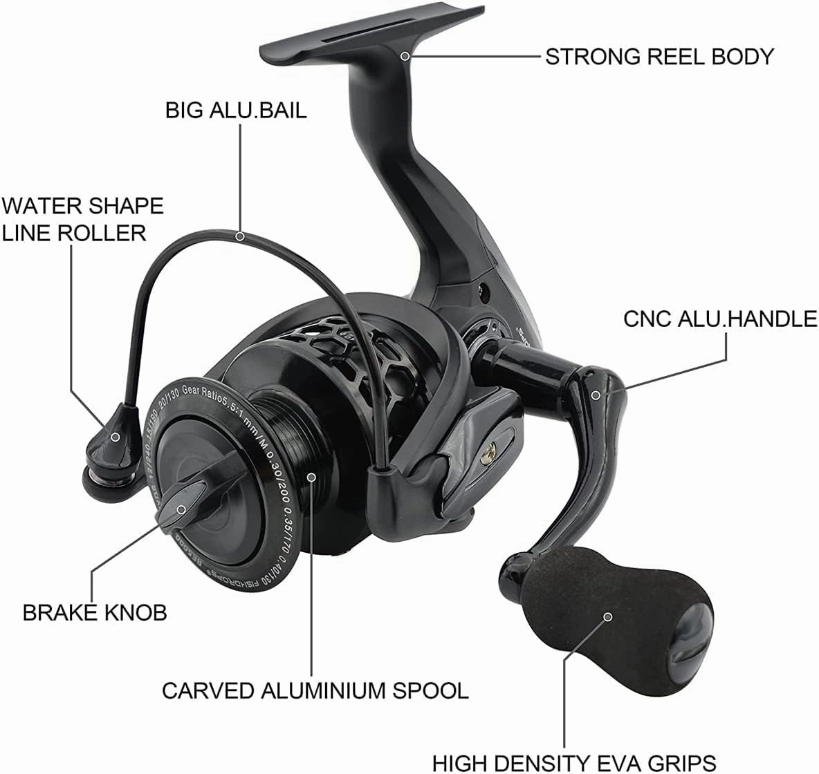 Spinning Fishing Reels 12 1BB Ultra Lightweight Carved Aluminum Spool Reels Affordable Smooth Spinning Reels
