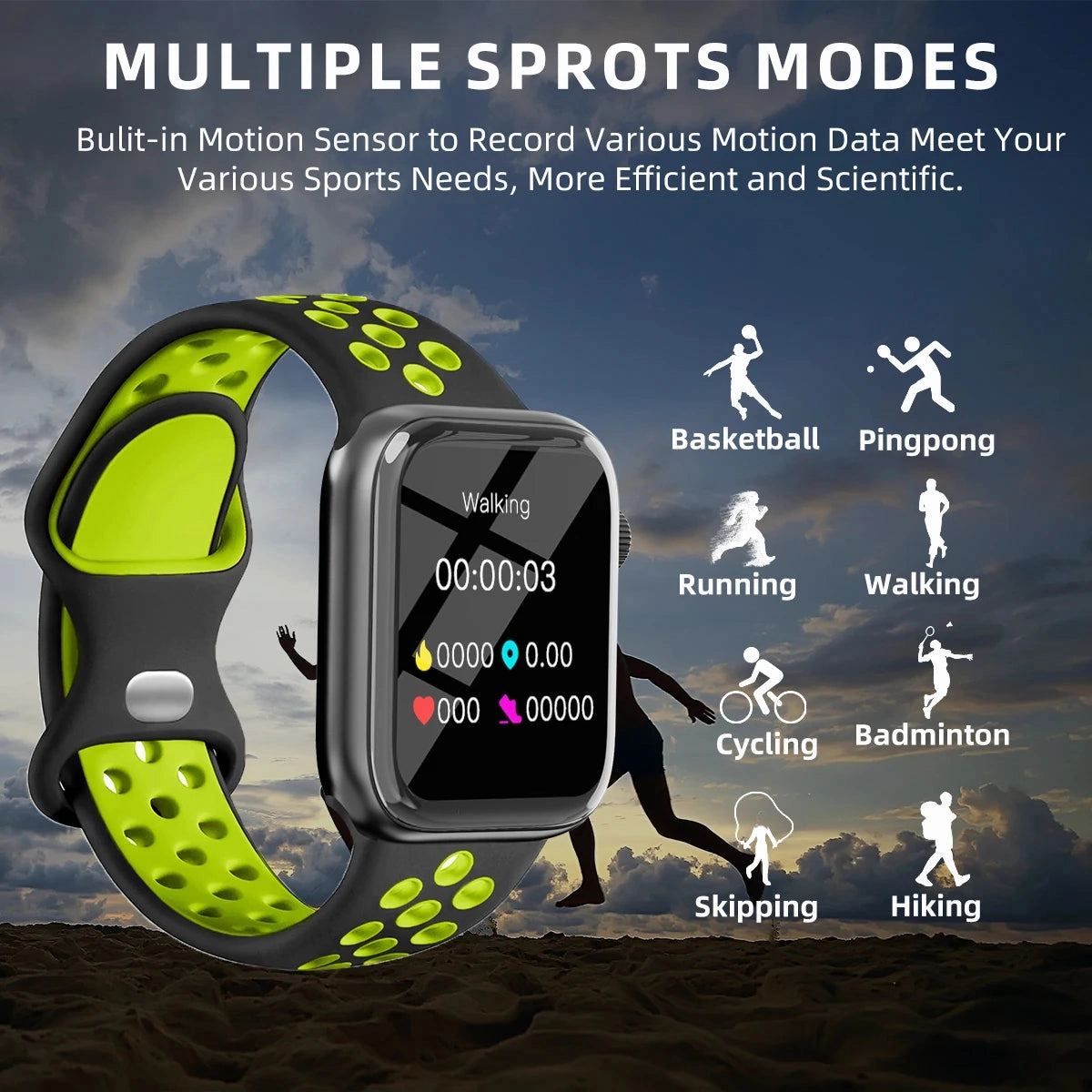 Sports Smart Watch Answer Call Message Music