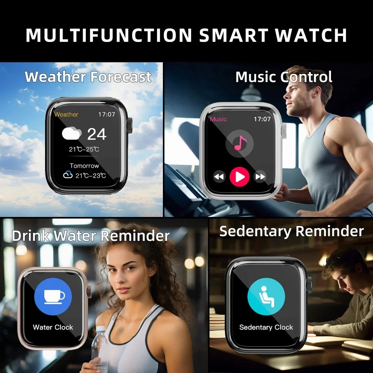 Sports Smart Watch Answer Call Message Music