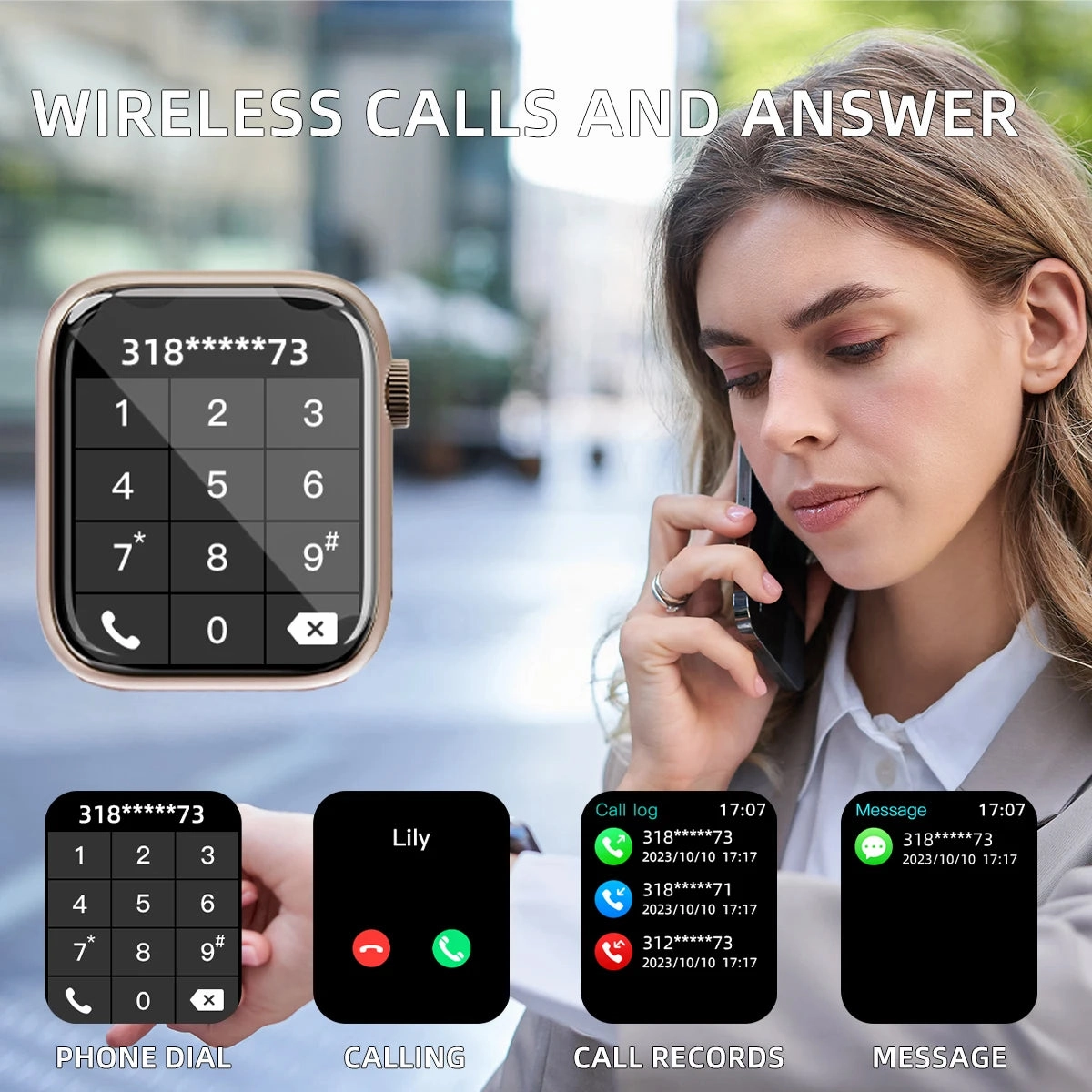 Sports Smart Watch Answer Call Message Music