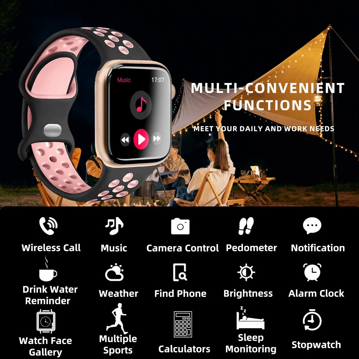 Sports Smart Watch Answer Call Message Music
