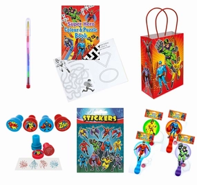 Superhero Party Bags – Pack of 12 with Fillers