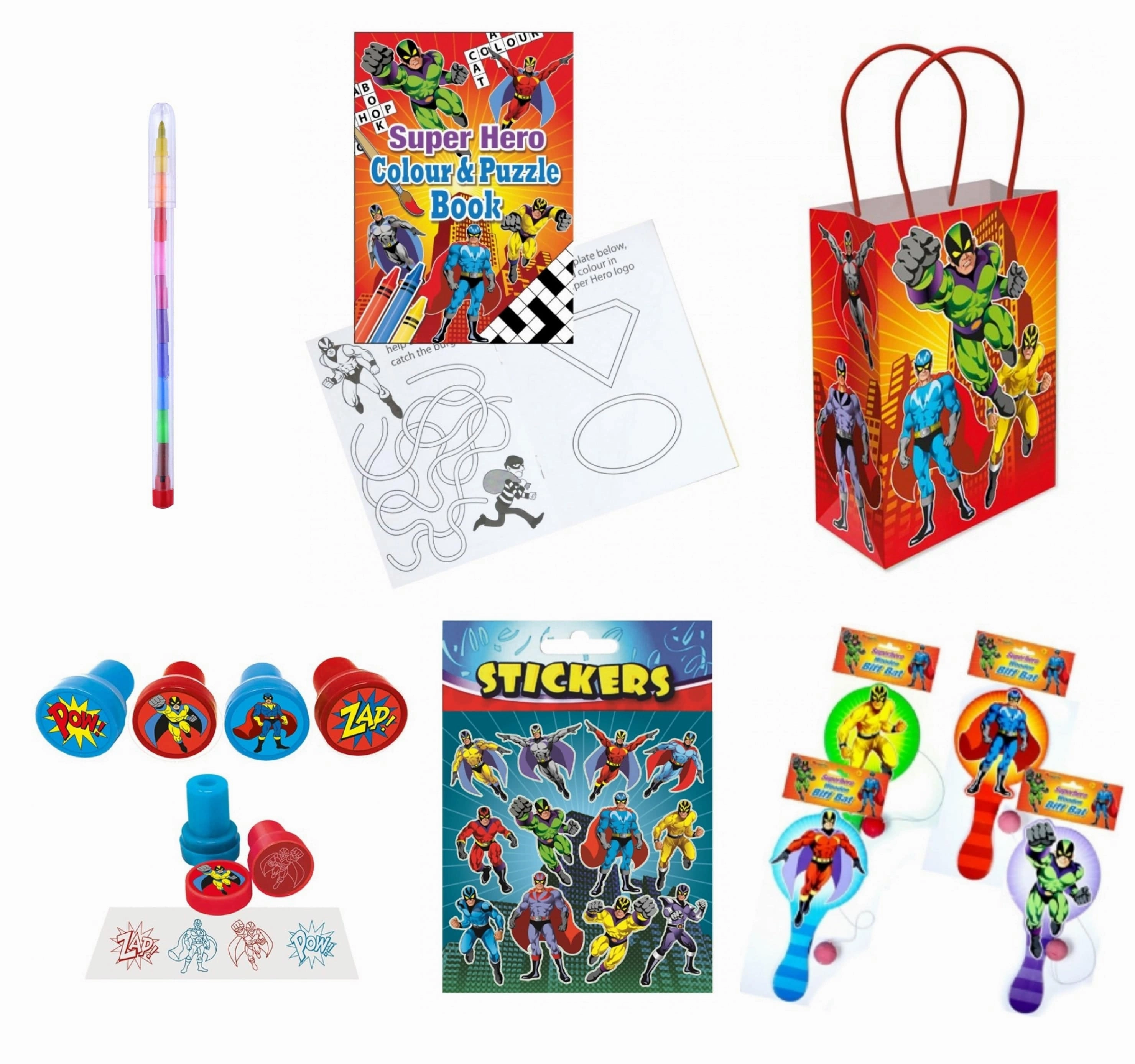 Superhero Party Bags – Pack of 12 with Fillers
