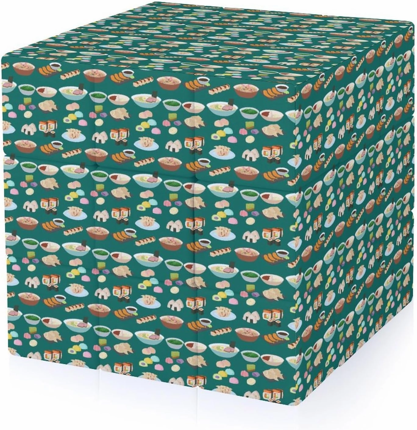 Sushi Japanese Cuisine Funny 3x3x3 Cube Smooth Lightweight Puzzle for Adult Graphic Printing Travel