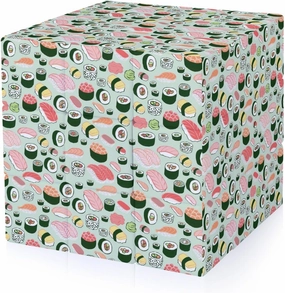 Sushi Pattern Funny 3x3x3 Cube Smooth Lightweight Puzzle for Adult Graphic Printing Travel