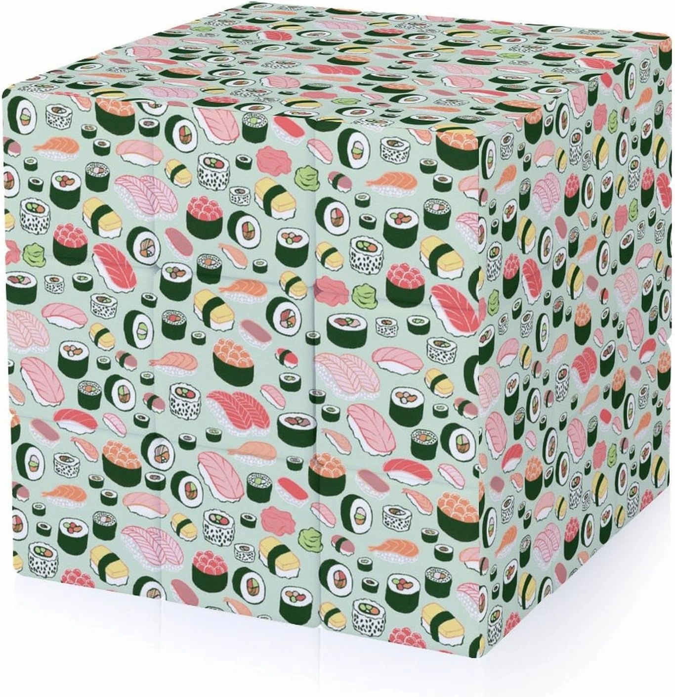 Sushi Pattern Funny 3x3x3 Cube Smooth Lightweight Puzzle for Adult Graphic Printing Travel