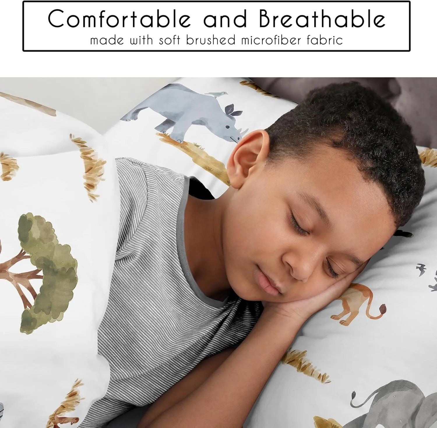 Sweet Jojo Designs Jungle Animals Boy Girl 3pc Full/Queen Bedding Comforter Set Hunter Green Yellow Grey Rust Orange Black White Wildlife Safari Animal Elephant Giraffe Lion Monkey Leopard Cheetah
