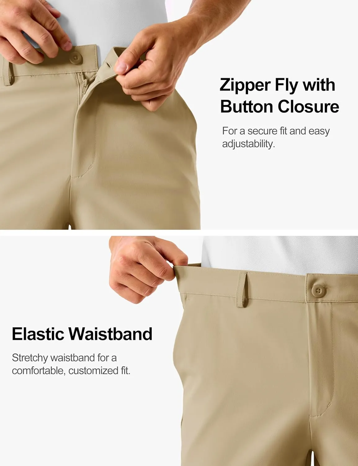 TACVASEN Men's Golf Shorts 9 Inch Inseam Stretch Lightweight Dress Work Casual Short with 4 Pockets Quick Dry Flat Front