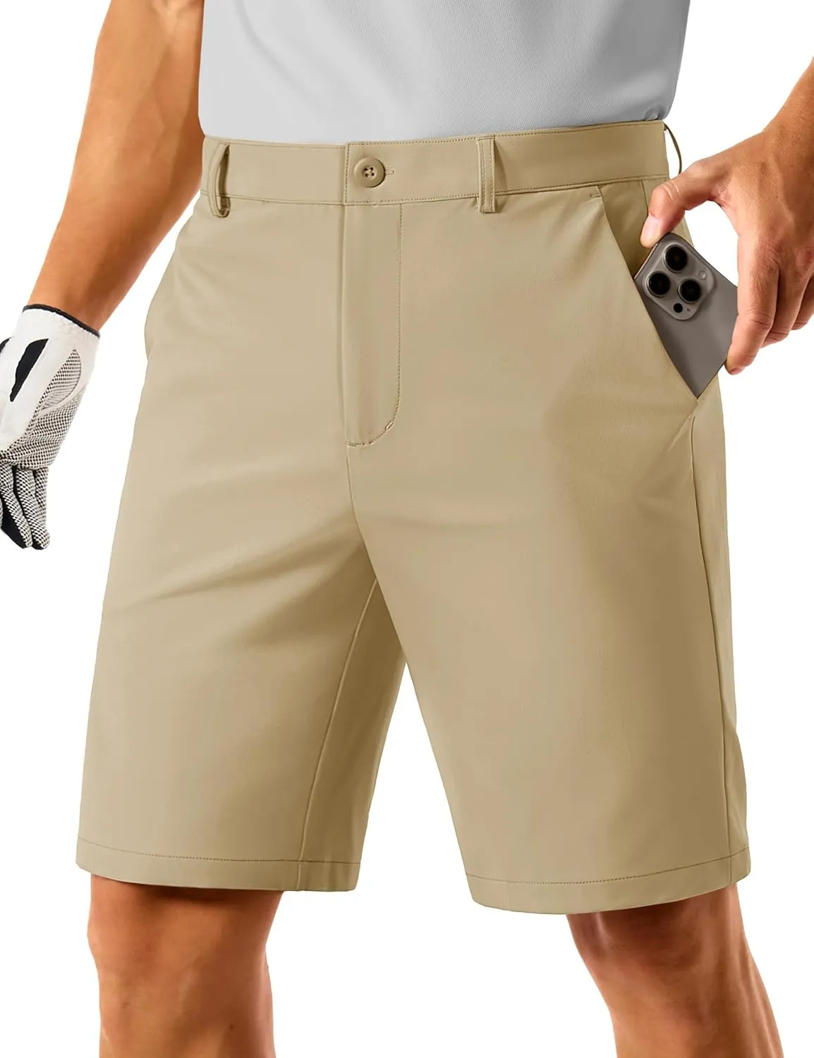 TACVASEN Men's Golf Shorts 9 Inch Inseam Stretch Lightweight Dress Work Casual Short with 4 Pockets Quick Dry Flat Front