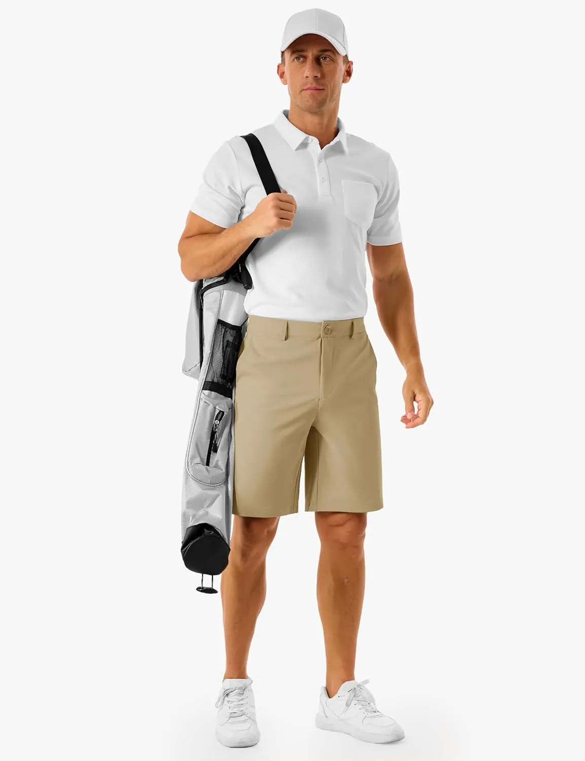 TACVASEN Men's Golf Shorts 9 Inch Inseam Stretch Lightweight Dress Work Casual Short with 4 Pockets Quick Dry Flat Front