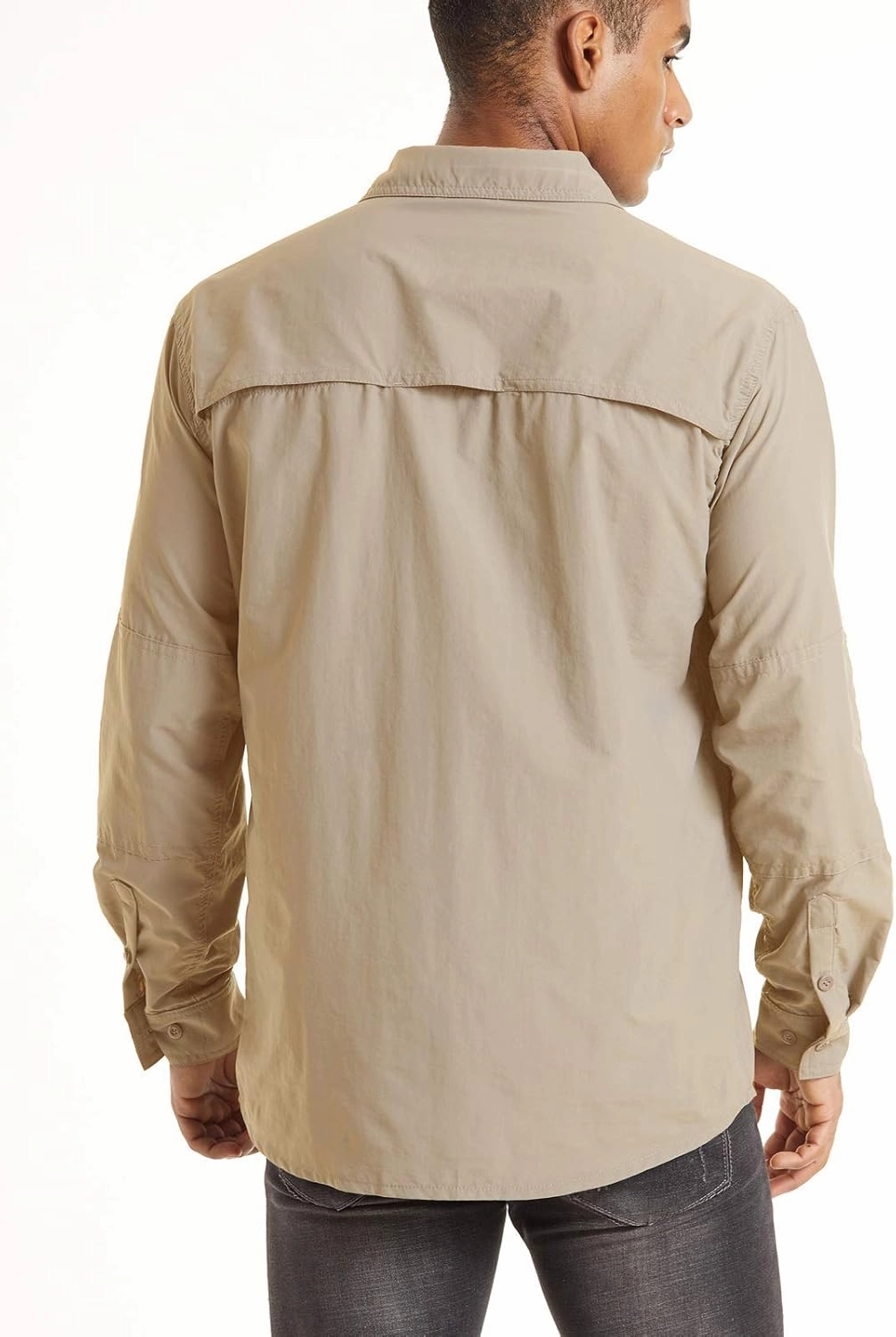 TACVASEN Fishing Shirt for Men, Long Sleeve Shirt Quick Dry Fit, Tactical Shirt Button Up, Work Shirt Lightweight Safari