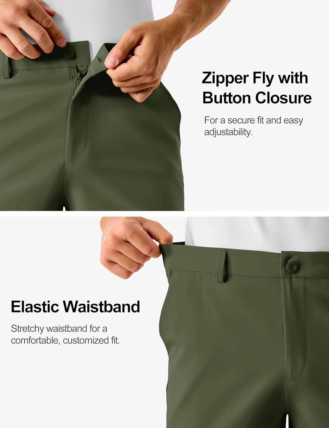 TACVASEN Men's Golf Shorts 9 Inch Inseam Stretch Lightweight Dress Work Casual Short with 4 Pockets Quick Dry Flat Front