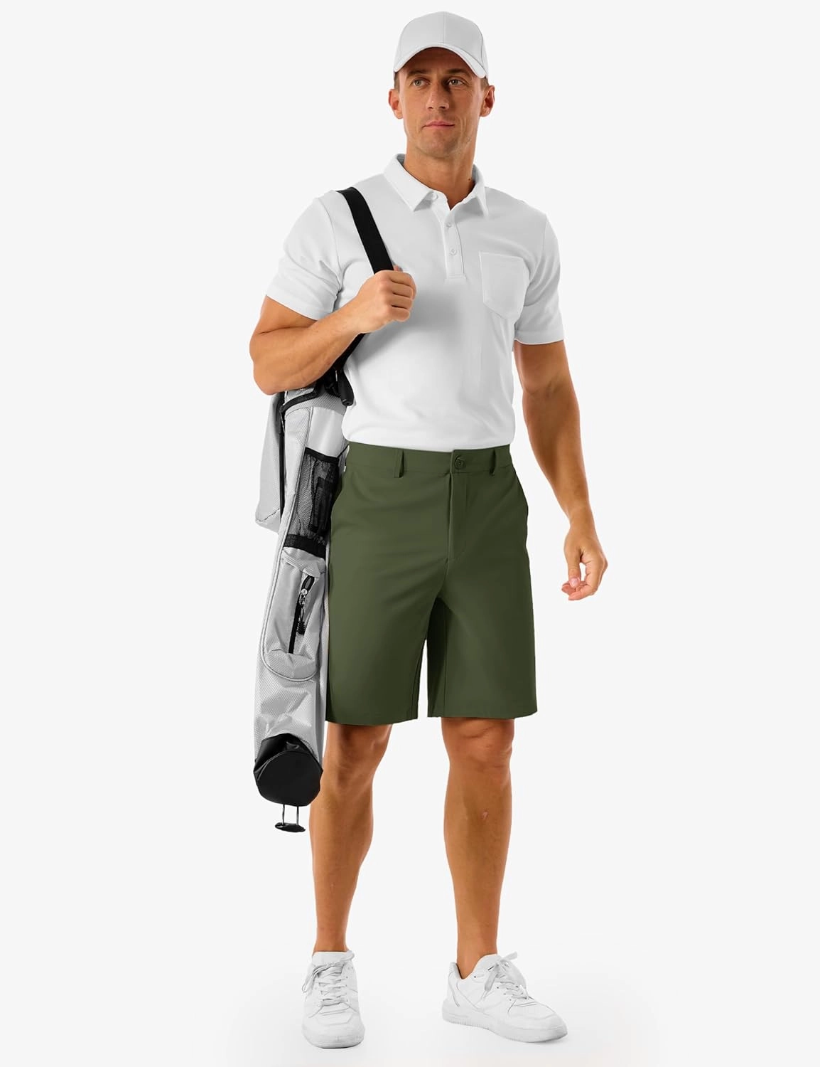 TACVASEN Men's Golf Shorts 9 Inch Inseam Stretch Lightweight Dress Work Casual Short with 4 Pockets Quick Dry Flat Front