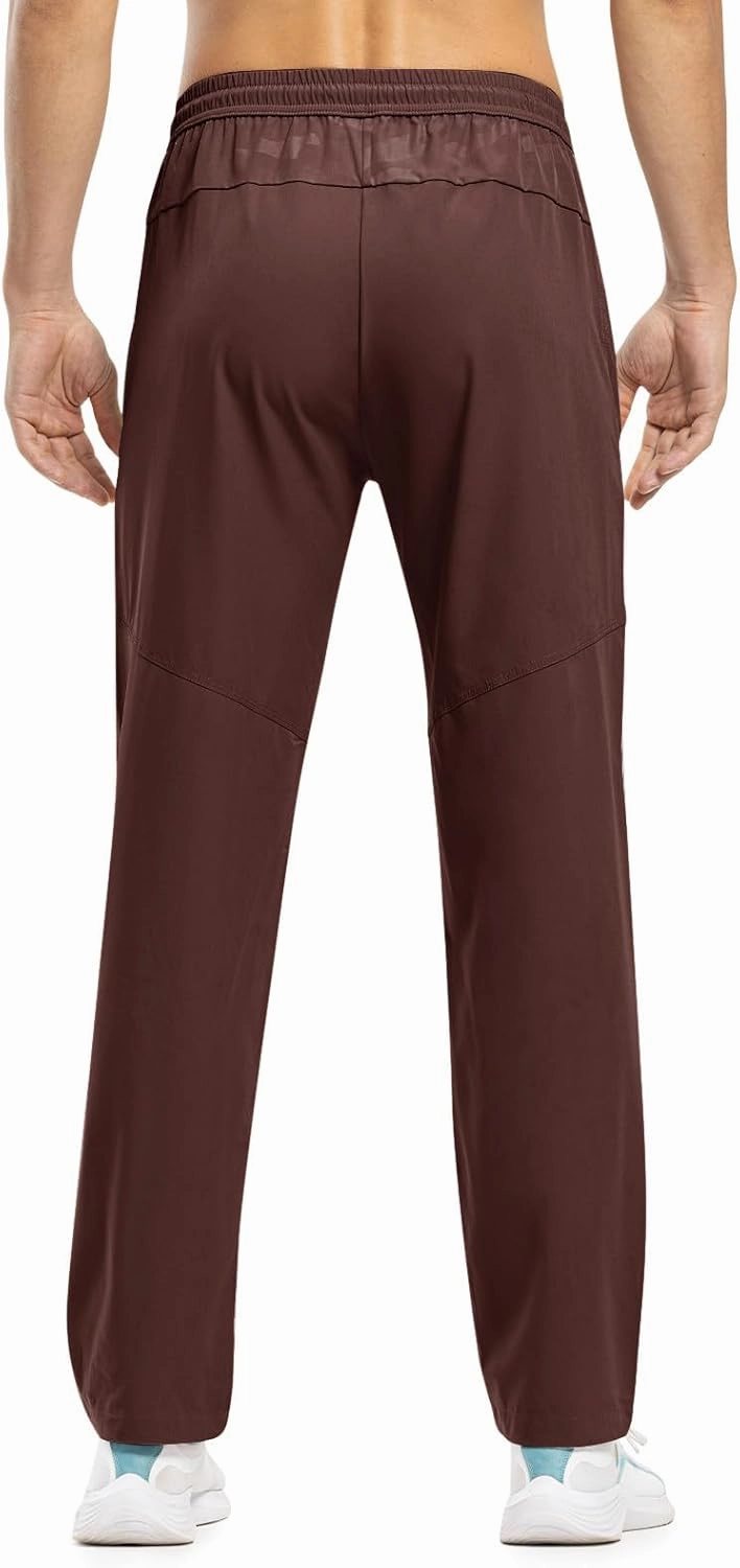 TBMPOY Men's Lightweight Hiking Travel Pants Breathable Athletic Fishing Active Joggers Zipper Pockets