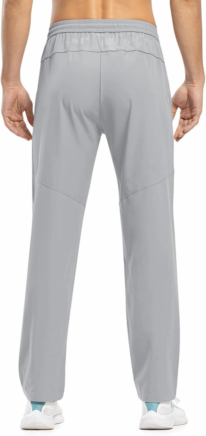 TBMPOY Men's Lightweight Hiking Travel Pants Breathable Athletic Fishing Active Joggers Zipper Pockets