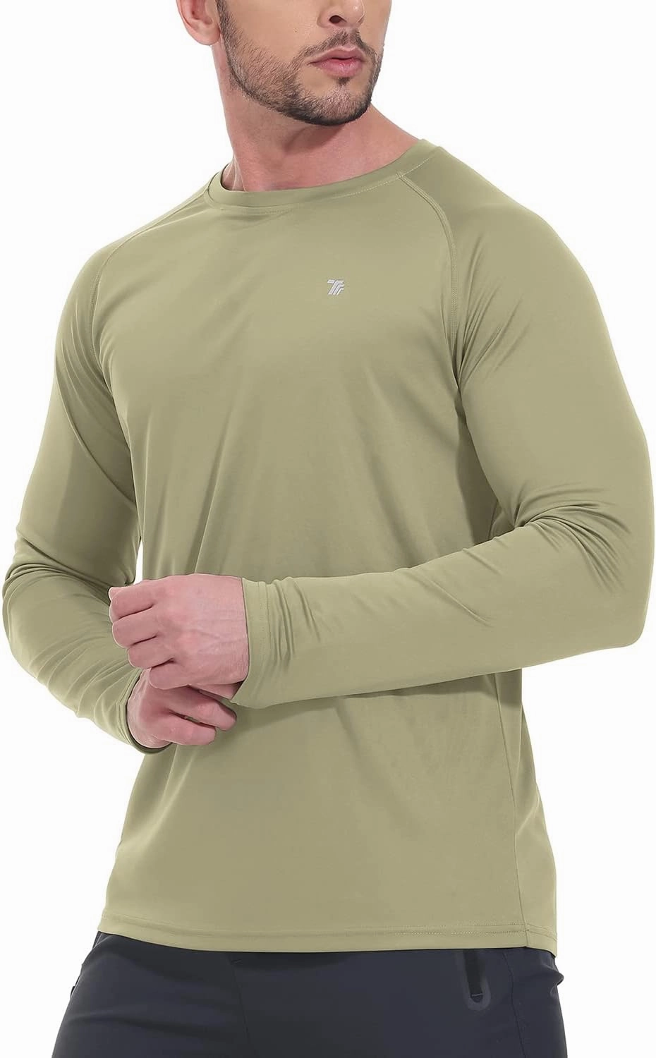 TBMPOY Mens Sun Protection Hiking Shirts Long Sleeve Water UPF 50  SPF UV Shirts Lightweight Fishing Hiking Swimming