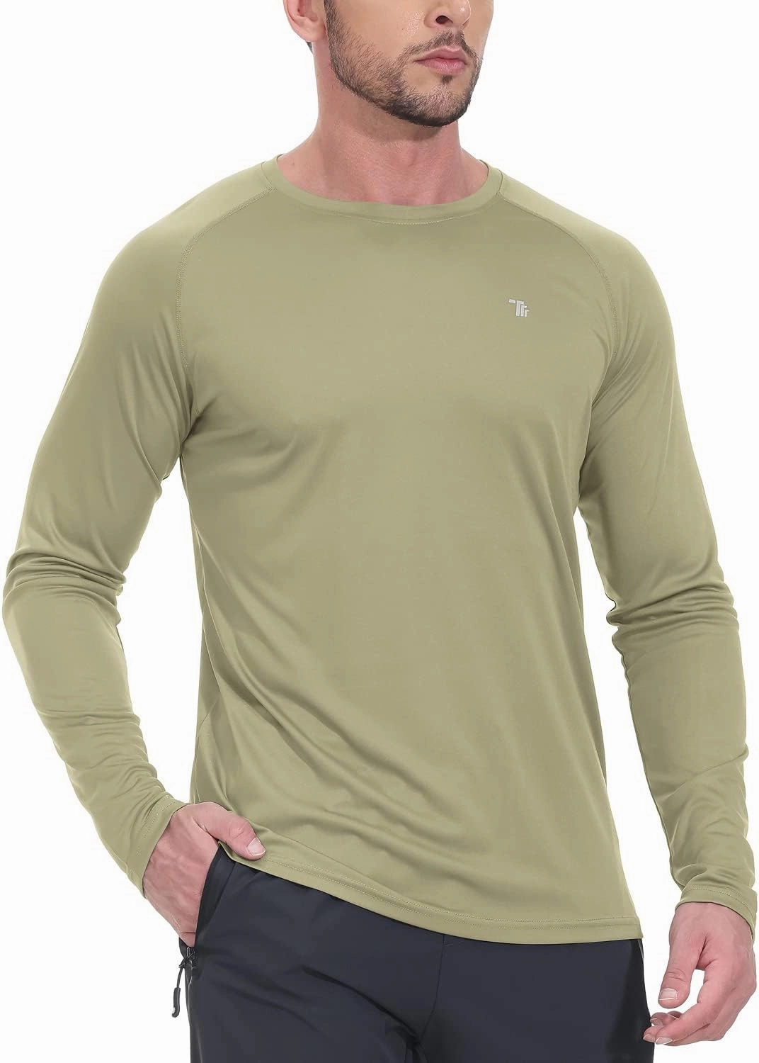 TBMPOY Mens Sun Protection Hiking Shirts Long Sleeve Water UPF 50  SPF UV Shirts Lightweight Fishing Hiking Swimming