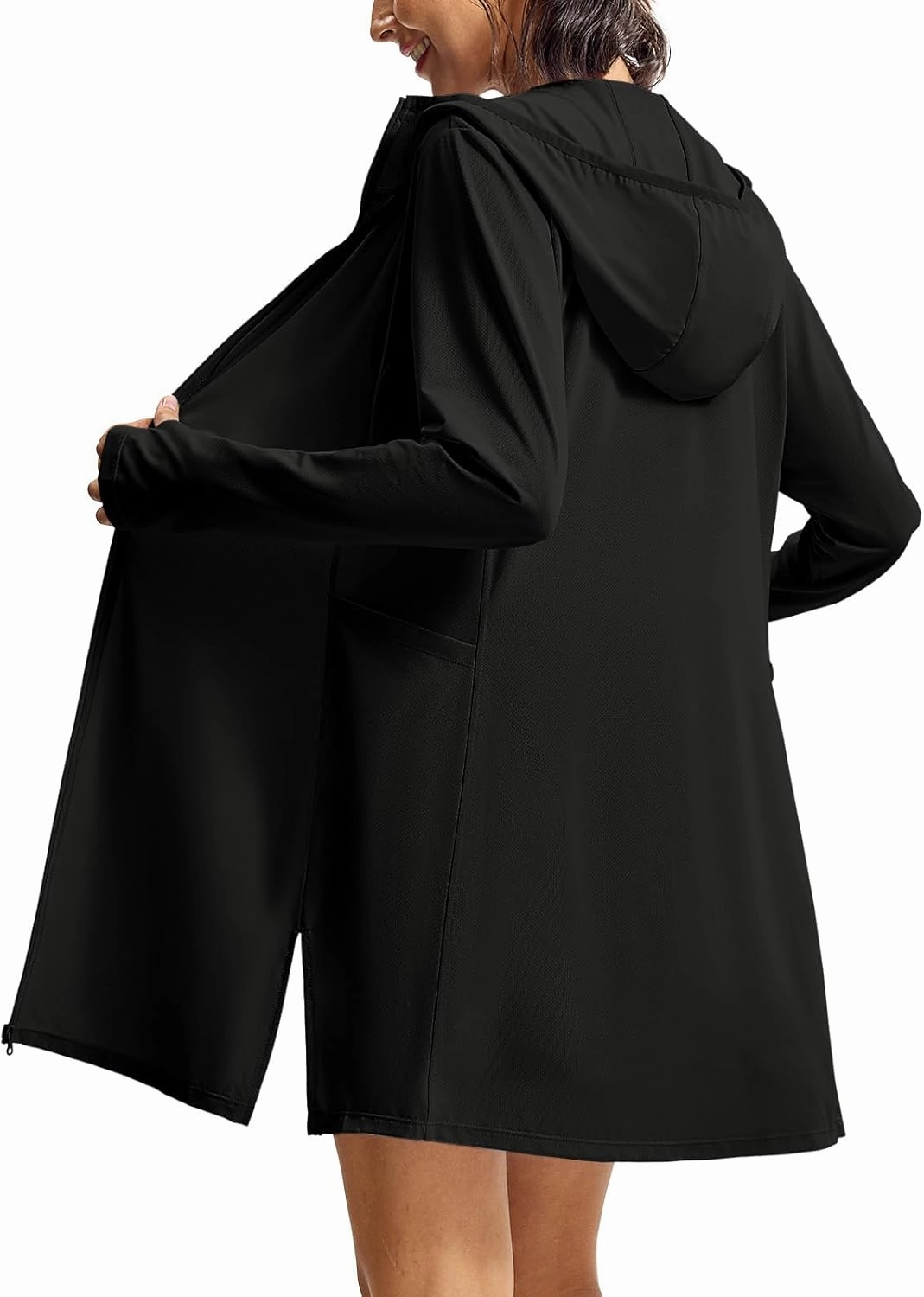 TBMPOY Women's Swim Cover Up UPF 50  Sun Protection Long Hoodie Jacket SPF Lightweight Beach Swimwear Coverups 2025