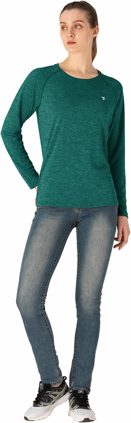 TBMPOY Women's UPF 50  Sun Protection Long Sleeve Shirts SPF Lightweight Hiking Running Fishing Outdoor Tops