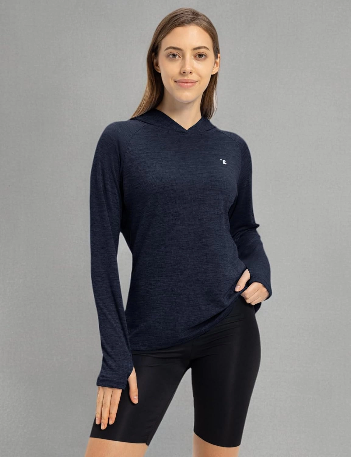 TBMPOY Womens UPF 50  Sun Protection Hoodie Shirt Long Sleeve Fishing Hiking Outdoor UV Shirt Lightweight