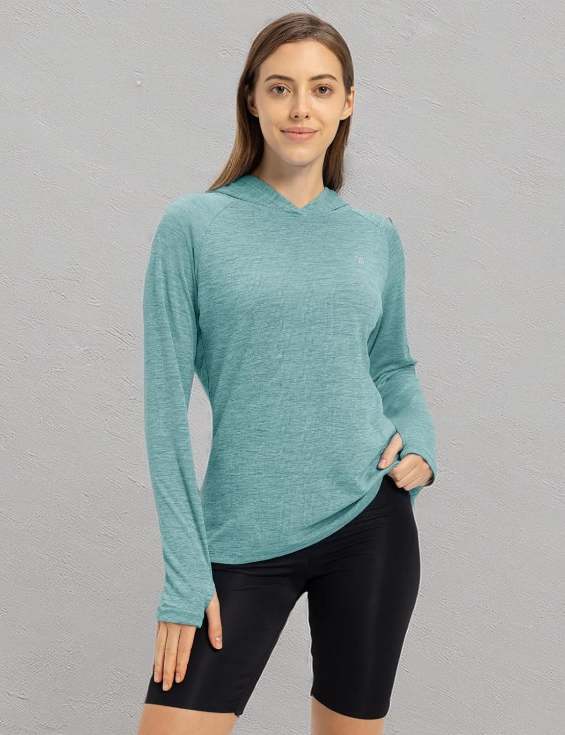 TBMPOY Womens UPF 50  Sun Protection Hoodie Shirt Long Sleeve Fishing Hiking Outdoor UV Shirt Lightweight
