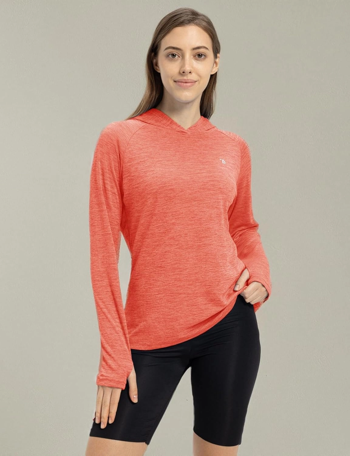 TBMPOY Womens UPF 50  Sun Protection Hoodie Shirt Long Sleeve Fishing Hiking Outdoor UV Shirt Lightweight