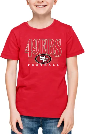 Team Fan Apparel NFL Youth Overtime Blueprint Football T-Shirt Unisex Tag Free Comfortable, Boys & Girls, Lightweight Soft