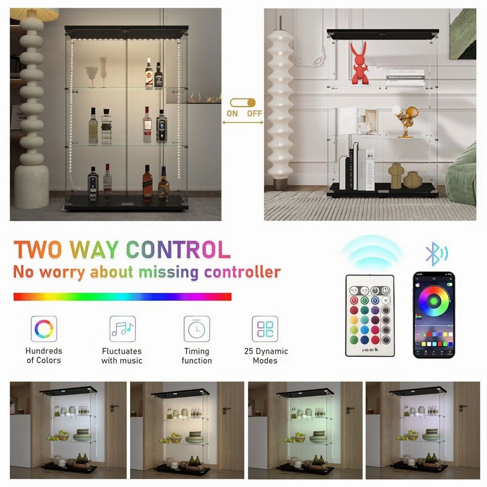 Tempered Glass Display Cabinet,Storage Cabinet,File Cabinet,with LED