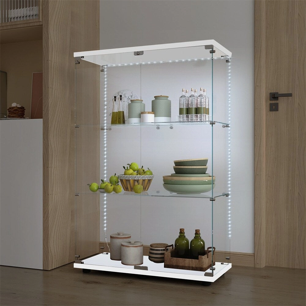 Tempered Glass Display Cabinet,Storage Cabinet,File Cabinet,with LED