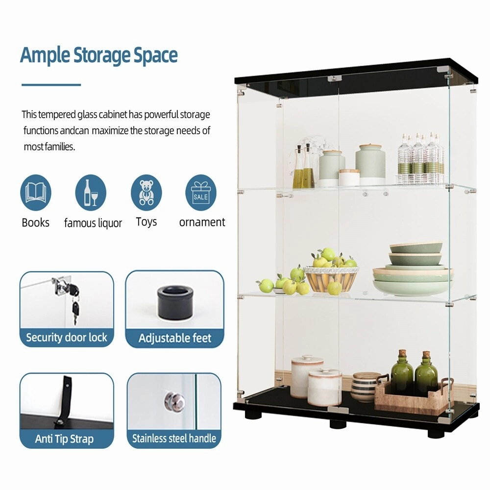 Tempered Glass Display Cabinet,Storage Cabinet,File Cabinet,with LED