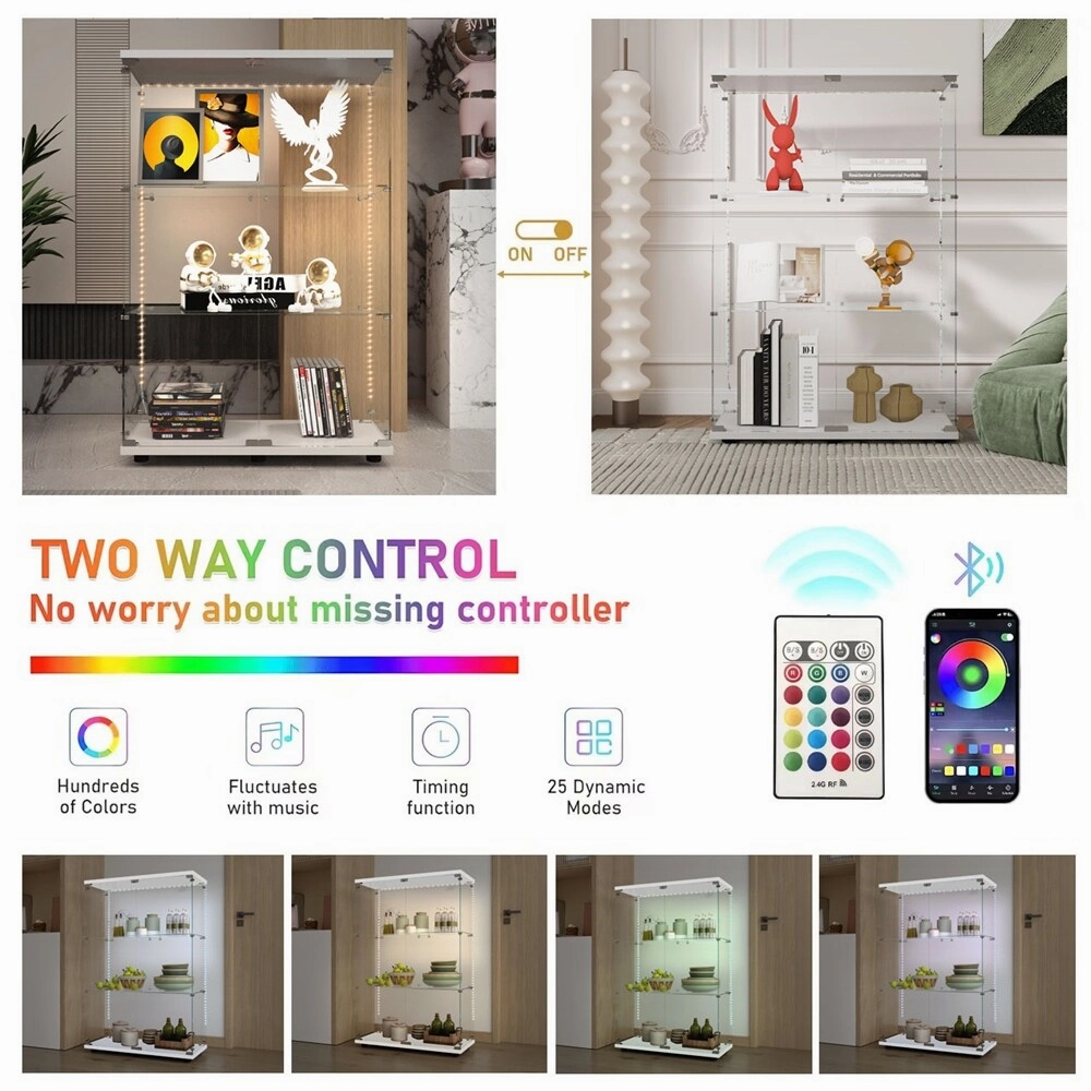 Tempered Glass Display Cabinet,Storage Cabinet,File Cabinet,with LED