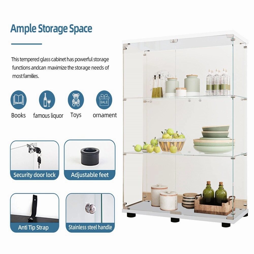 Tempered Glass Display Cabinet,Storage Cabinet,File Cabinet,with LED