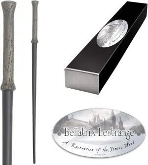 The Noble Collection - Bellatrix Lestrange Character Wand - 14.5in (37cm) Harry Potter Wand with Name Tag - Harry Potter Film Set Movie Props Wands