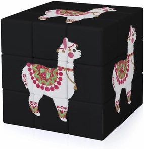 The Alpaca Funny 3x3x3 Cube Smooth Lightweight Puzzle for Adult Graphic Printing Travel