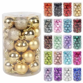 Top Quality Assorted Color Christmas Balls Christmas Tree Ornaments Balls Xmas Decorations Hanging Tree Pendants New Year Gift